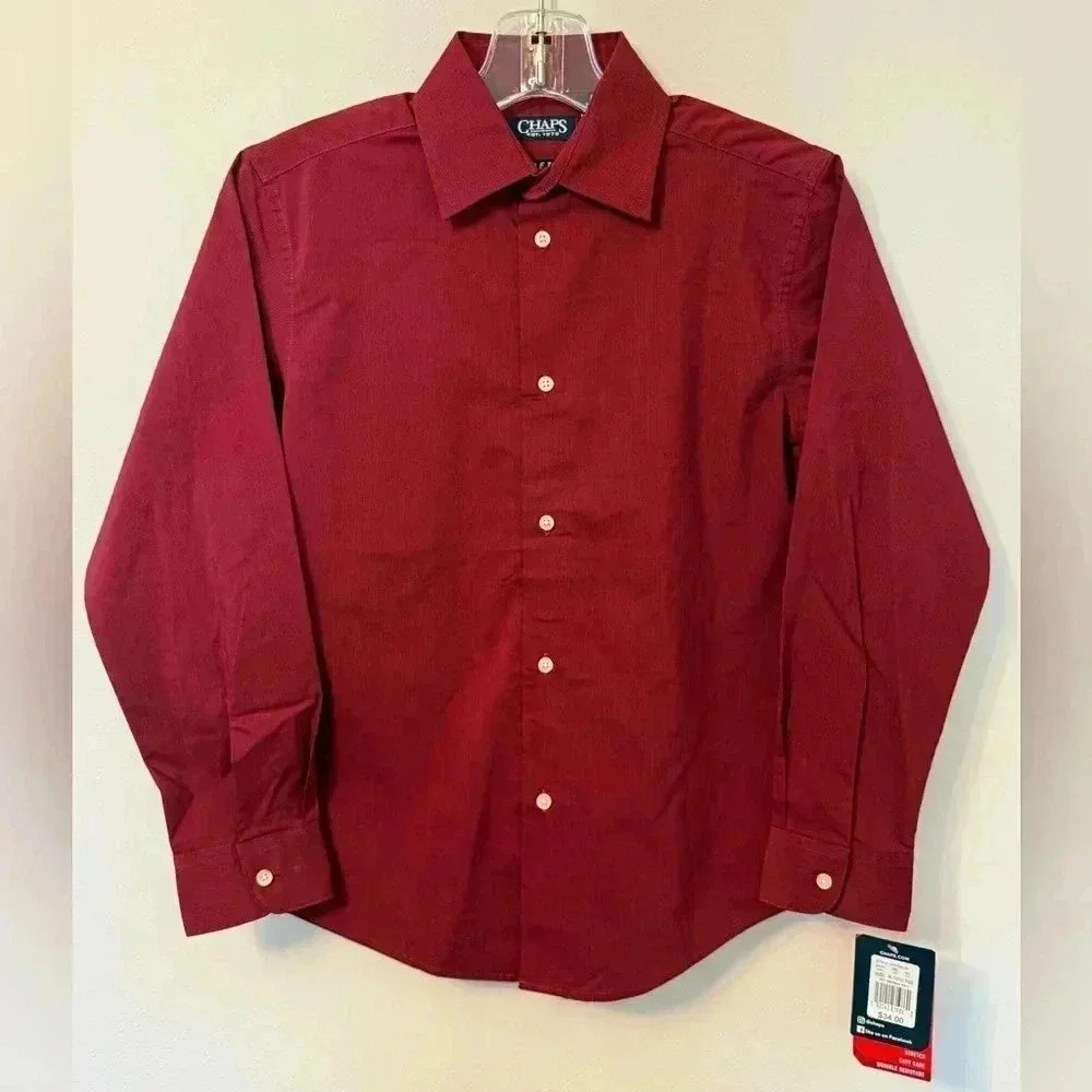 Boy’s Chap’s Stretch Button Down Dress Shirt NWT - Medium